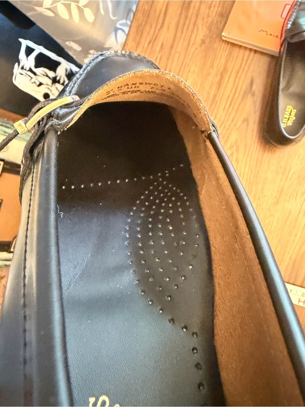 G.H. Bass & Co. weejuns Black Leather Moc Toe Buckle Slip-On Loafers. Size 9.5 - Picture 4 of 13